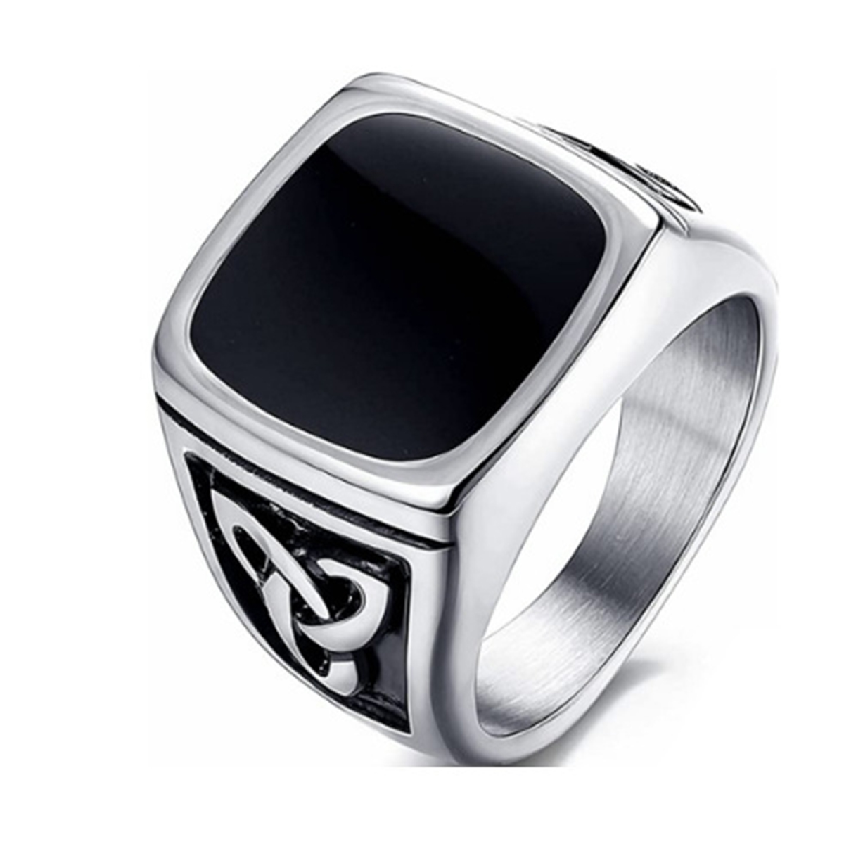 Signet Ring Men - Vintage Punk Viking Signet Ring for