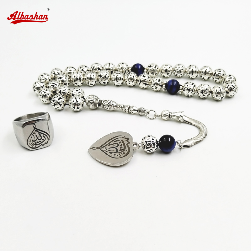 Tasbih set Metal beads blue ti - Men Accessories Hk ulasan dan harga
