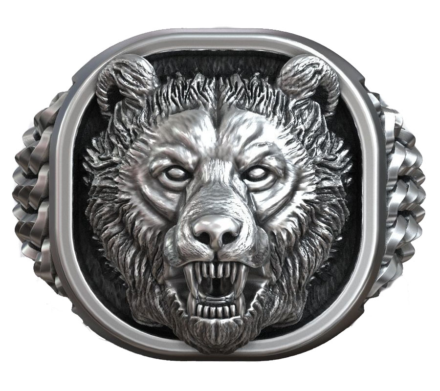 22g Viking Bear Head Nordic Or - Signet Ring Men ulasan dan harga