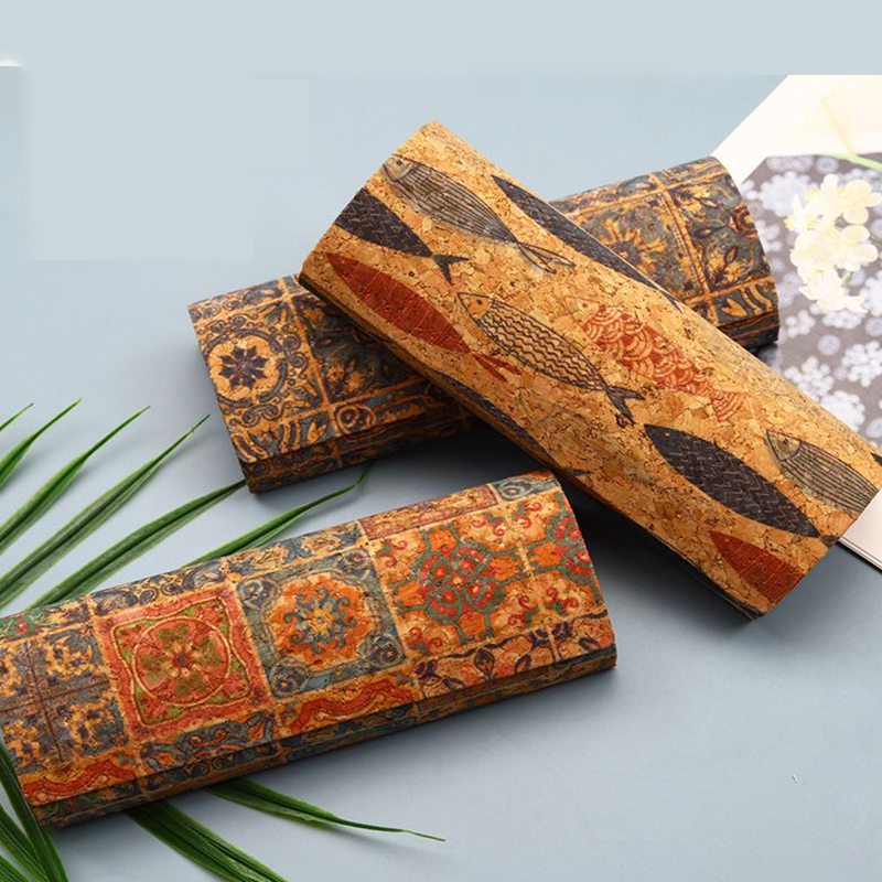 Natural Cork Glasses Case Hard - Men Accessories To Look Good ulasan dan harga