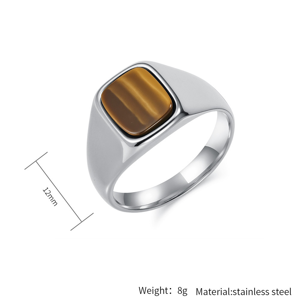 New Fashion Vintage Stainless  - Signet Ring Men ulasan dan harga