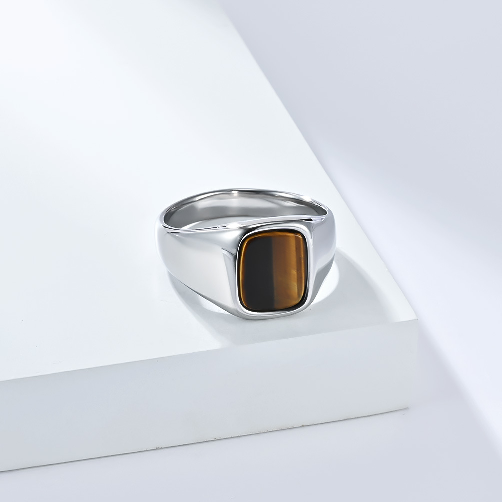 New Fashion Vintage Stainless  - Signet Ring Men ulasan dan harga