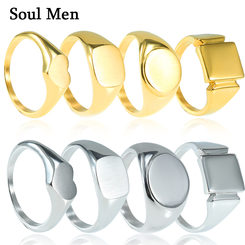 Soul Men Titanium Steel Rings  - Signet Ring Men ulasan dan harga