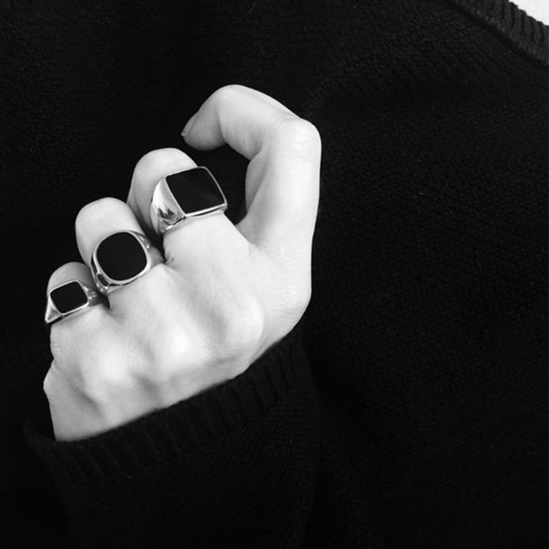 Vnox Stylish Signet Rings for  - Signet Ring Men ulasan dan harga