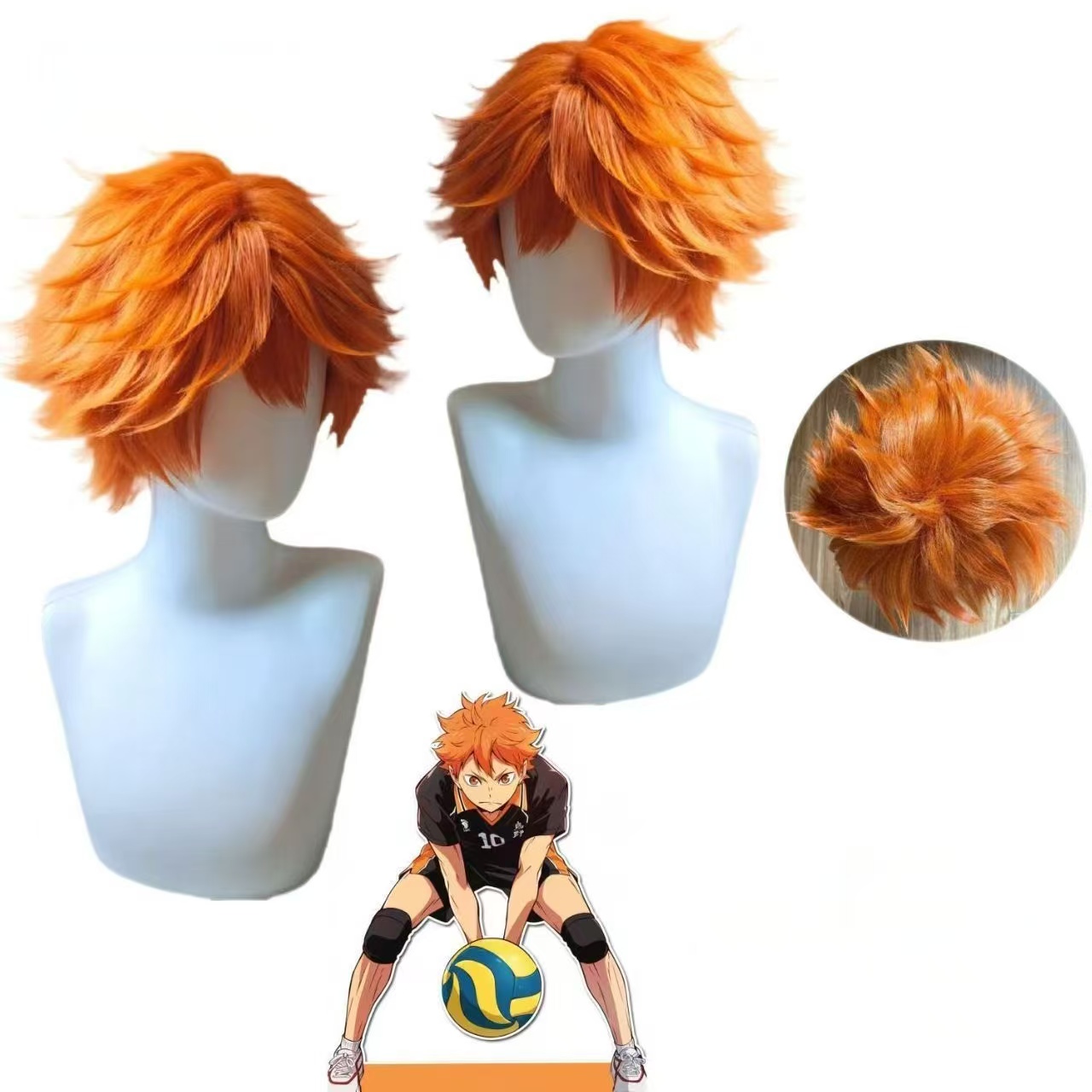 Hinata Shoyo Cosplay Wig Brigh - Men'S Volleyball Accessories ulasan dan harga