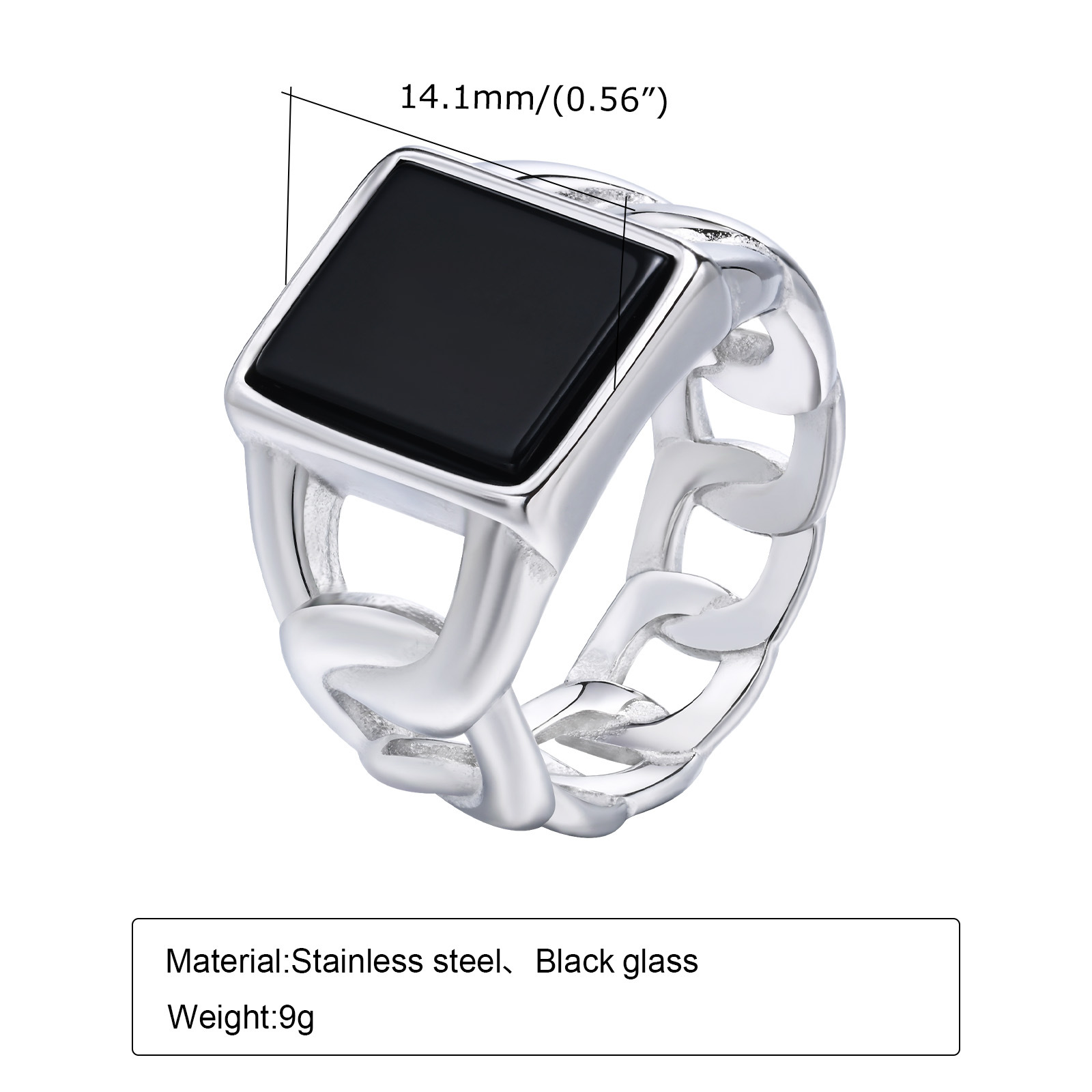 Punk Vintage Stainless Steel S - Signet Ring Men ulasan dan harga