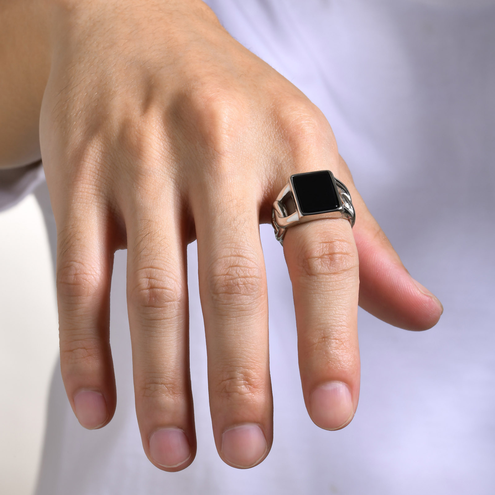 Punk Vintage Stainless Steel S - Signet Ring Men ulasan dan harga